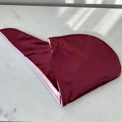 Šilkinis plaukų rankšluostis - vyno - MAMA MADE