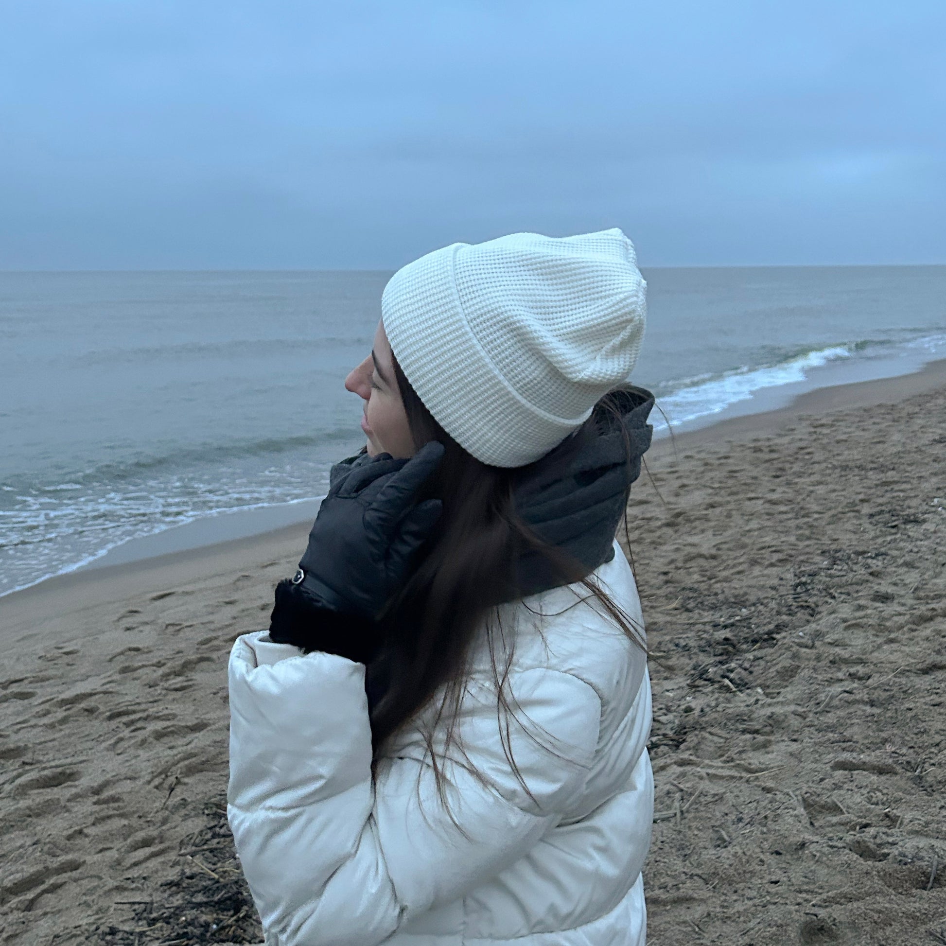 Žieminė šilko kepurė - šilta kepurė su šilkiniu pamušalu - MAMA MADE