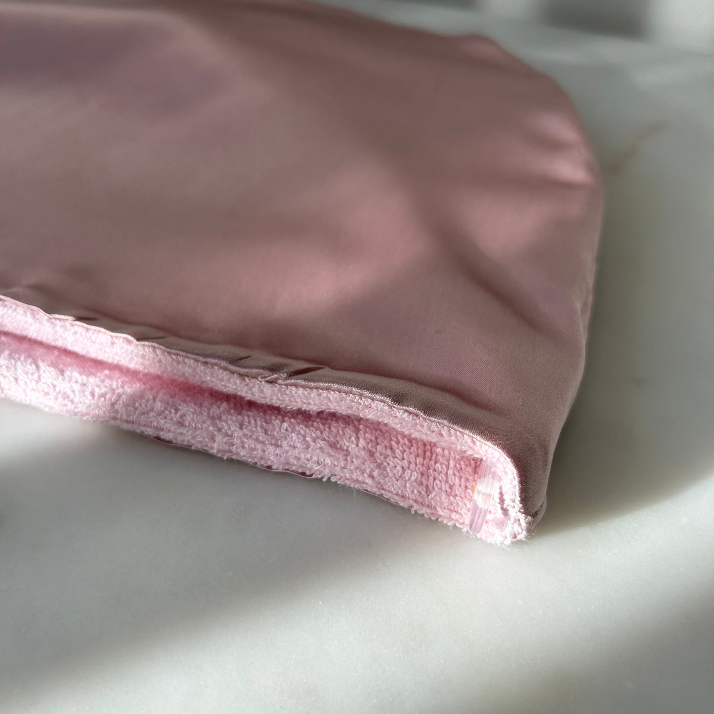 Šilkinis plaukų rankšluostis - pelenų rožinė - MAMA MADE