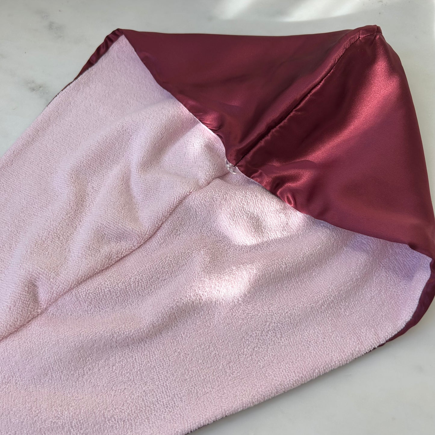 Šilkinis plaukų rankšluostis - vyno - MAMA MADE