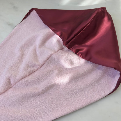 Šilkinis plaukų rankšluostis - vyno - MAMA MADE