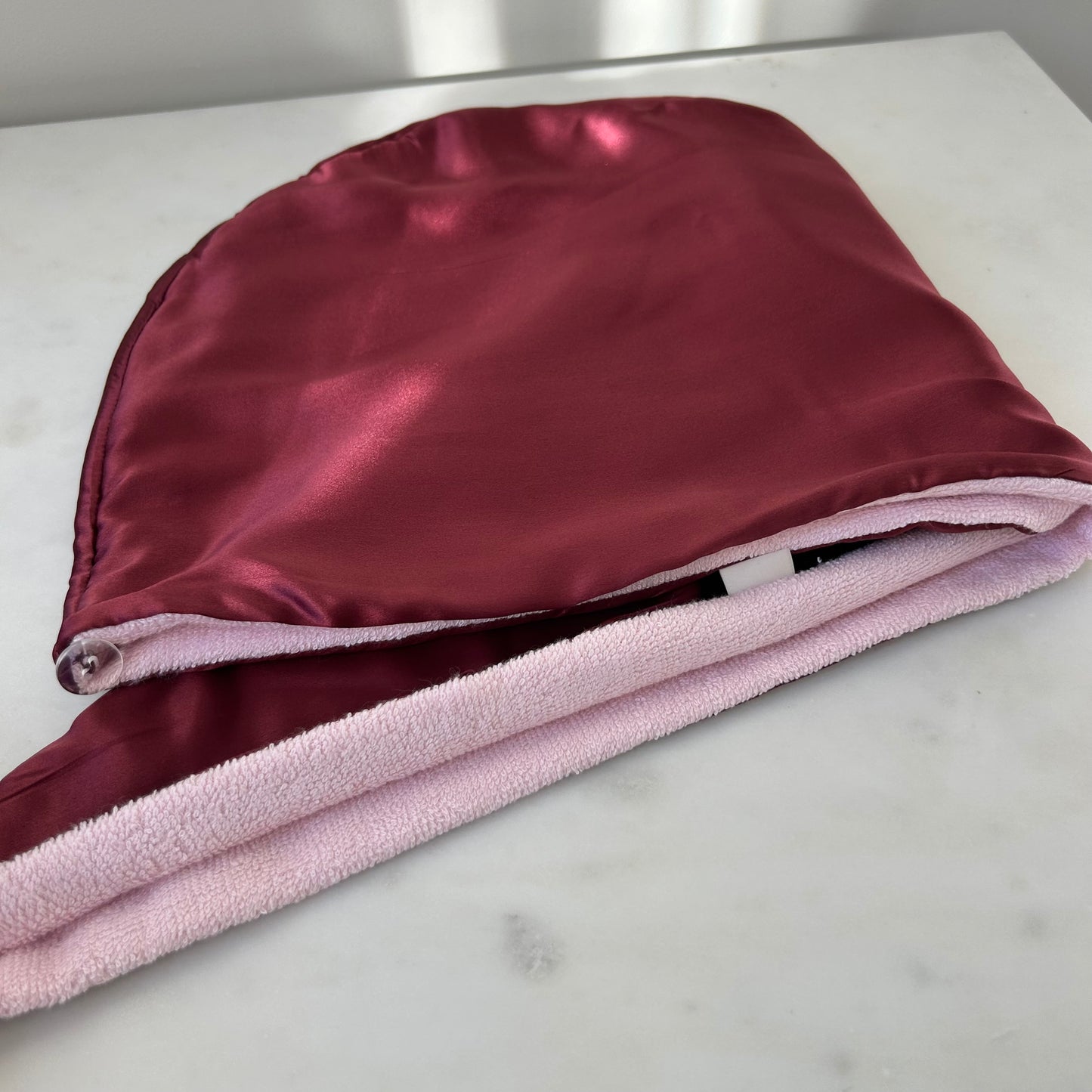 Šilkinis plaukų rankšluostis - vyno - MAMA MADE