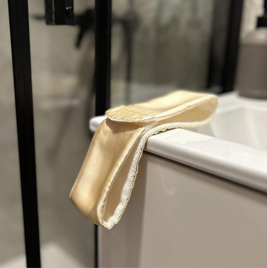 Smėlinė šilkinė plaukų juosta - MAMA MADE