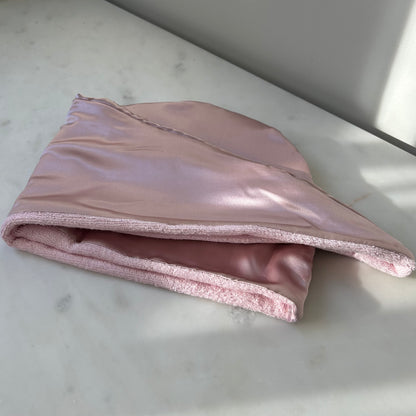 Šilkinis plaukų rankšluostis - pelenų rožinė - MAMA MADE