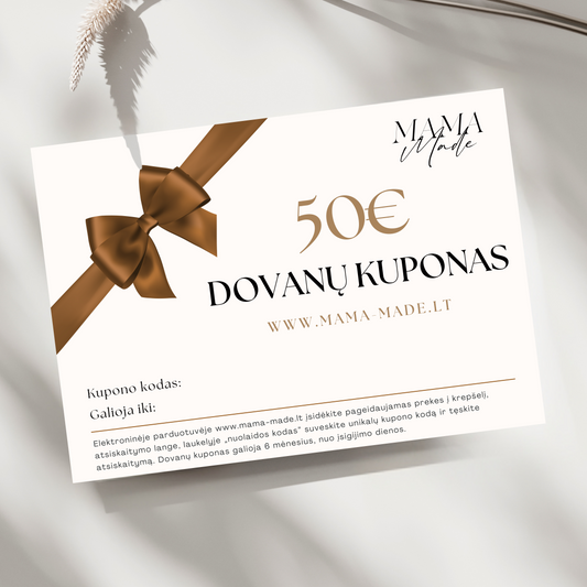 MAMA MADE dovanų kuponas - MAMA MADE